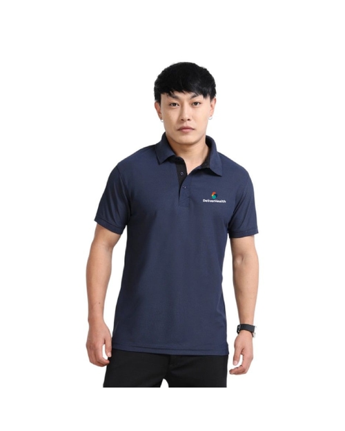 Greys&Blues AeroPiq Polo Tshirt- Navy Blue